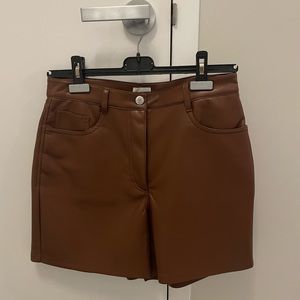 Aritzia Melina Leather Shorts